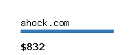 ahock.com Website value calculator