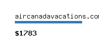 aircanadavacations.com Website value calculator