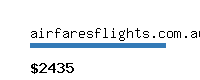 airfaresflights.com.au Website value calculator