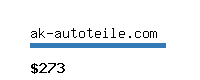 ak-autoteile.com Website value calculator