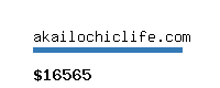 akailochiclife.com Website value calculator