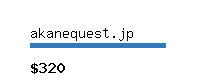 akanequest.jp Website value calculator