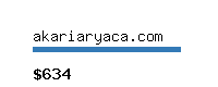 akariaryaca.com Website value calculator