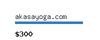 akasayoga.com Website value calculator