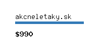 akcneletaky.sk Website value calculator