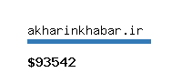 akharinkhabar.ir Website value calculator