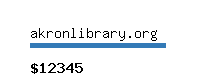 akronlibrary.org Website value calculator