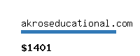 akroseducational.com Website value calculator