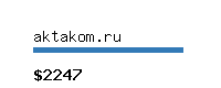 aktakom.ru Website value calculator