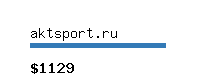 aktsport.ru Website value calculator