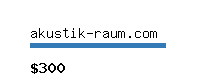 akustik-raum.com Website value calculator