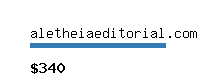 aletheiaeditorial.com Website value calculator