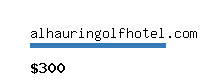 alhauringolfhotel.com Website value calculator