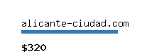 alicante-ciudad.com Website value calculator