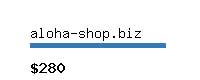 aloha-shop.biz Website value calculator