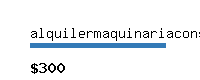 alquilermaquinariaconstruccion.com Website value calculator