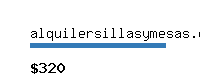 alquilersillasymesas.com Website value calculator