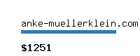 anke-muellerklein.com Website value calculator