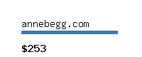 annebegg.com Website value calculator