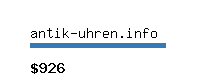 antik-uhren.info Website value calculator
