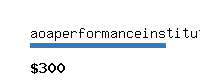 aoaperformanceinstitute.com Website value calculator