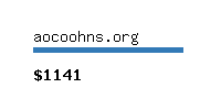 aocoohns.org Website value calculator