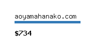 aoyamahanako.com Website value calculator