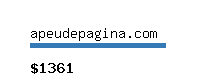 apeudepagina.com Website value calculator