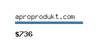 aproprodukt.com Website value calculator