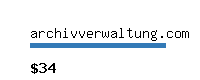 archivverwaltung.com Website value calculator