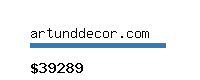 artunddecor.com Website value calculator