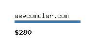 asecomolar.com Website value calculator