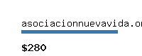 asociacionnuevavida.org Website value calculator