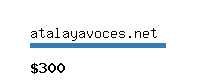 atalayavoces.net Website value calculator