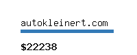 autokleinert.com Website value calculator