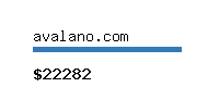 avalano.com Website value calculator