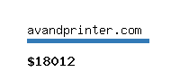 avandprinter.com Website value calculator