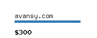 avansy.com Website value calculator