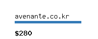 avenante.co.kr Website value calculator