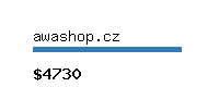 awashop.cz Website value calculator