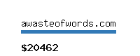 awasteofwords.com Website value calculator