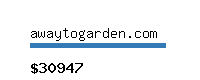 awaytogarden.com Website value calculator