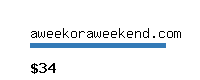 aweekoraweekend.com Website value calculator