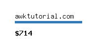 awktutorial.com Website value calculator