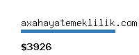 axahayatemeklilik.com.tr Website value calculator