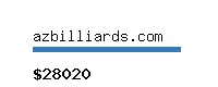 azbilliards.com Website value calculator