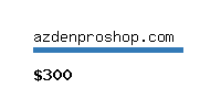 azdenproshop.com Website value calculator