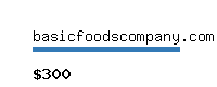 basicfoodscompany.com Website value calculator