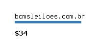 bcmsleiloes.com.br Website value calculator