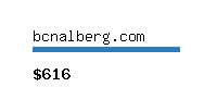 bcnalberg.com Website value calculator